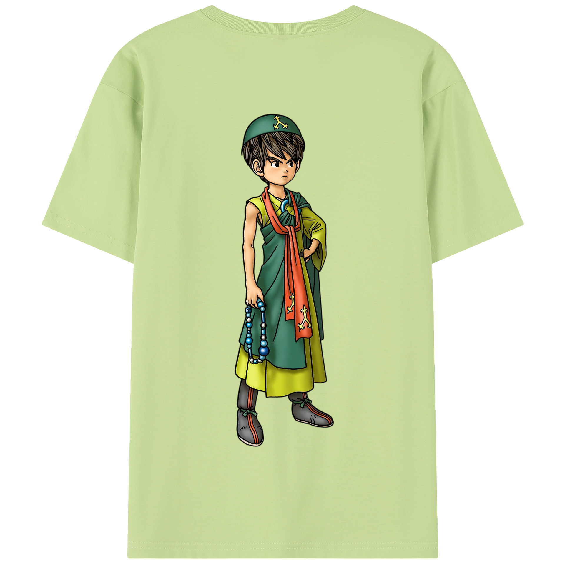 （画像用） ドラゴンクエスト Doragon Kuesuto Dragon Quest 綿100％半袖Tシャツ（背面プリント）